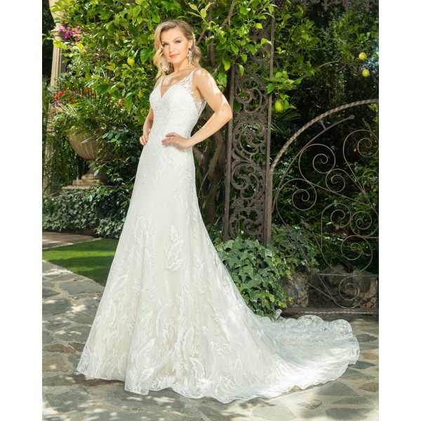 Casablanca Bridal Kalea Style 2413 |  V-neckline Wedding Dress