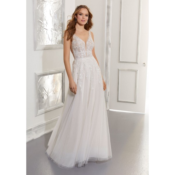Mori Lee Bridal | Angela Style 5879 | Affordable Wedding Dress