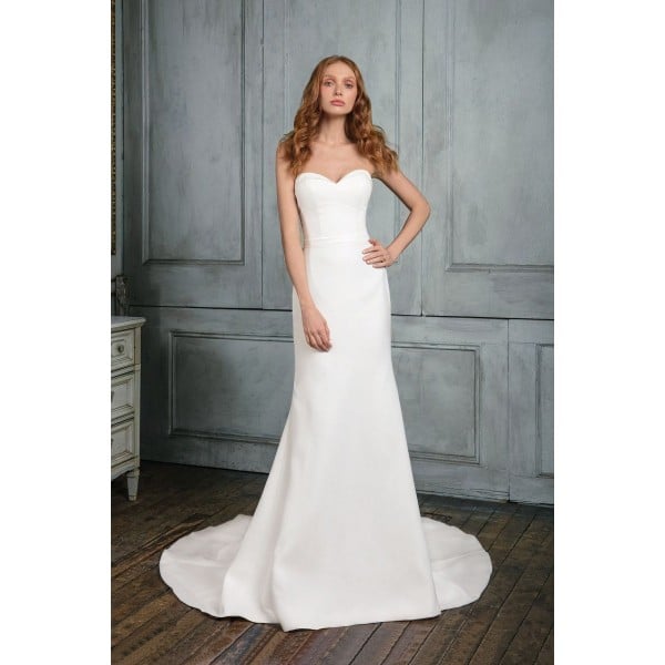 Justin Alexander Style 99021- Satin fit and flare gown
