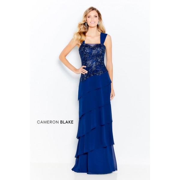 Cameron Blake 120603 | Strapless Chiffon Evening Dress