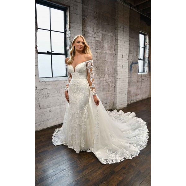 Martina Liana | Style 1359 | Swirling Lace Pattern Wedding Dress