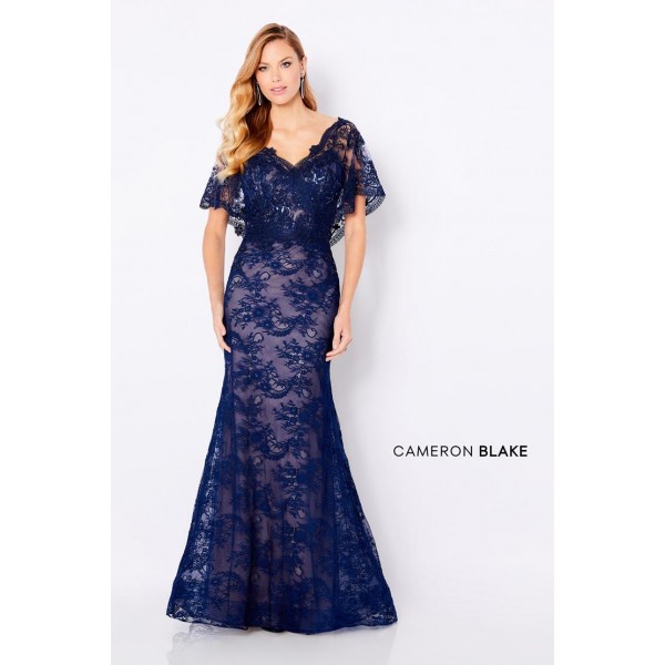 Cameron Blake 221687 | Stretch Lace Gown | Jersey Lining | Mother of