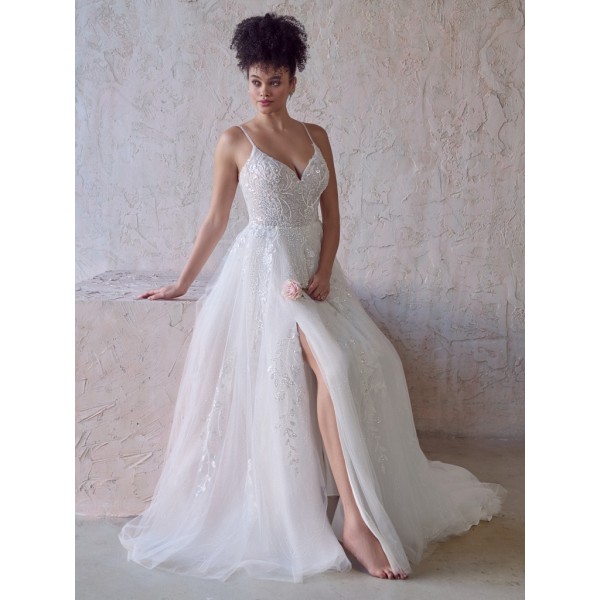 Maggie Sottero | Sandrine 22MS942 | Romantic scoop back wedding gown
