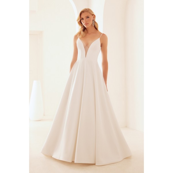 Mikaella Bridal 2428 | Satin Faille Wedding Dress