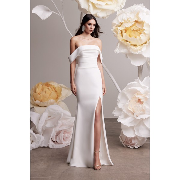 Mikaella Bridal 2455 | Crepe Wedding Gown