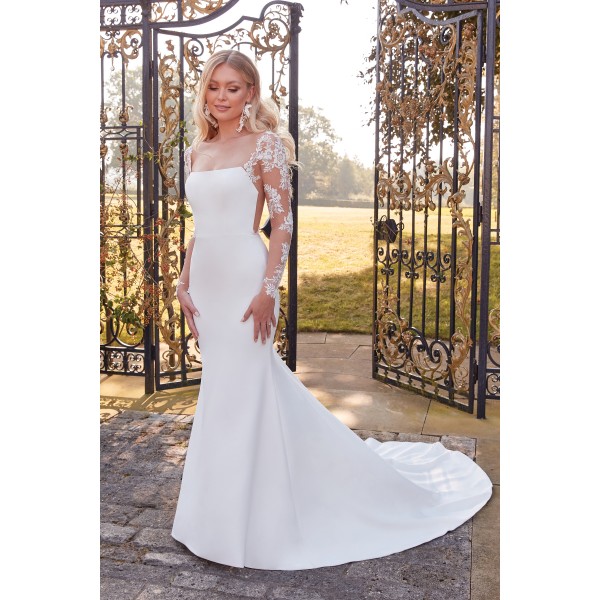Sincerity Bridal Style 44331 | Stretch Crepe Fit & Flare