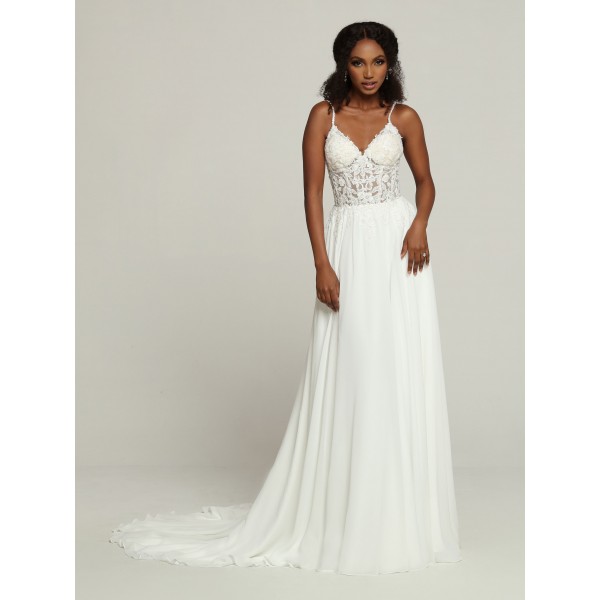 Davinci Bridal Collection 50696 | Chiffon A-Line Wedding Dress