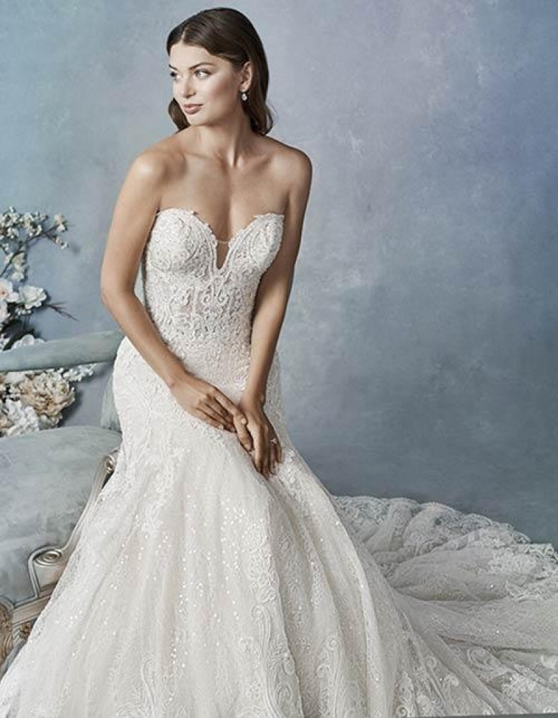 Kenneth Winston Bridal Style 1883 | Corded Cotton Lace | Allover Chantilly