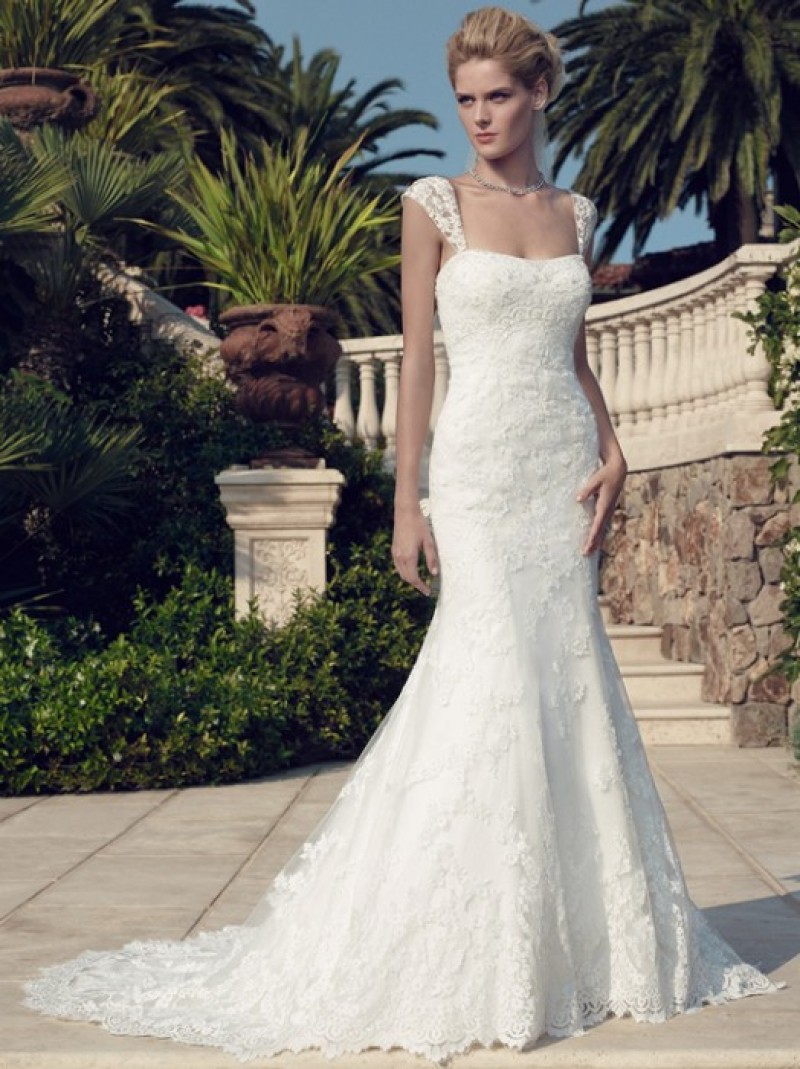 Casablanca Bridal Style- 2144 With Cap Sleeves