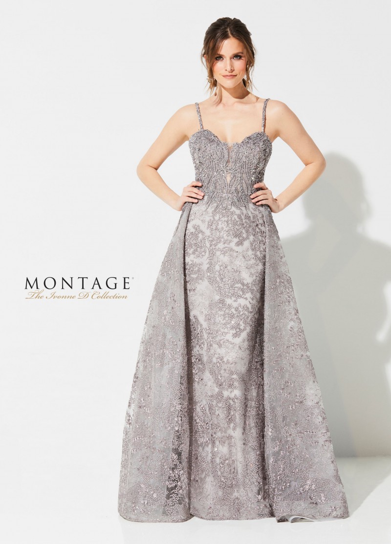 Ivonne D Style 219D71 | Sleeveless Embroidered Lace Fit & Flare Gown