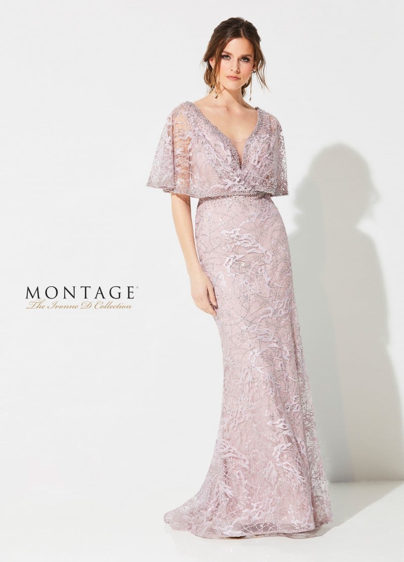 Ivonne D Style 219D72 | Embroidered Lace Fit & Flare Gown