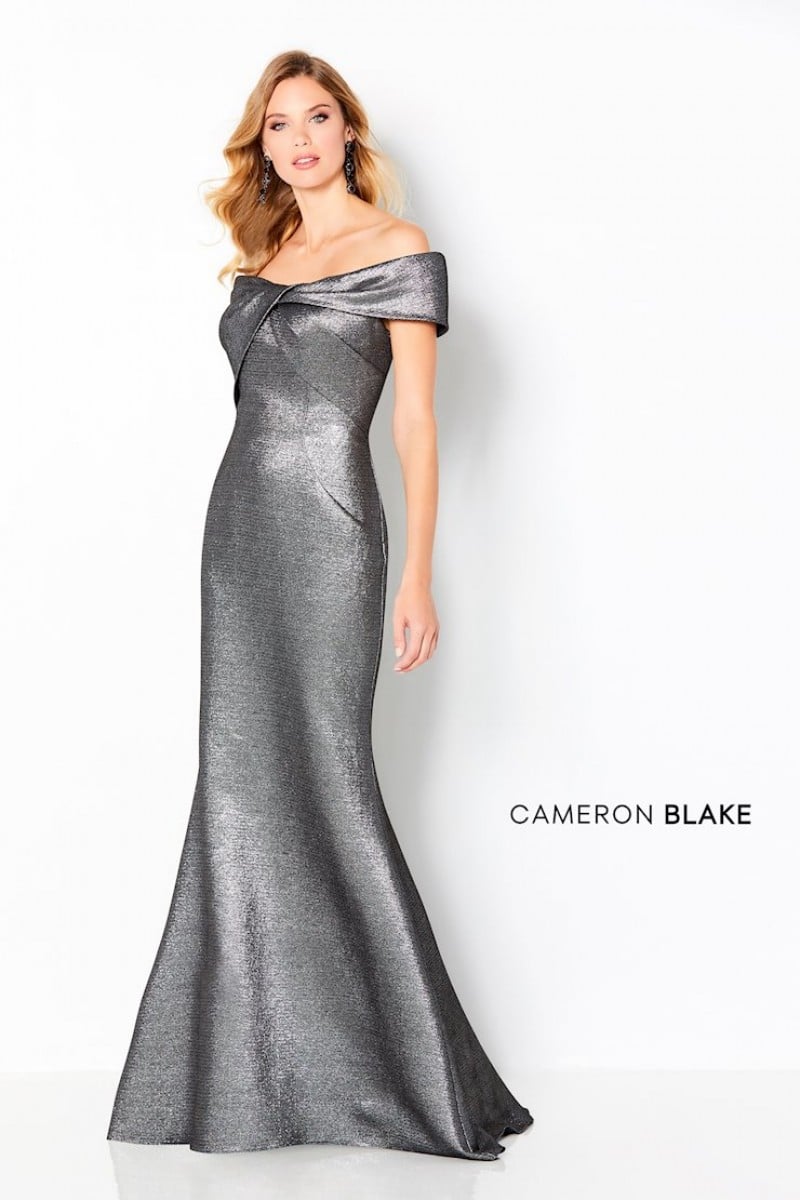 Cameron Blake 220647 | Off Shoulder Fit & Flare Gown | Mother of