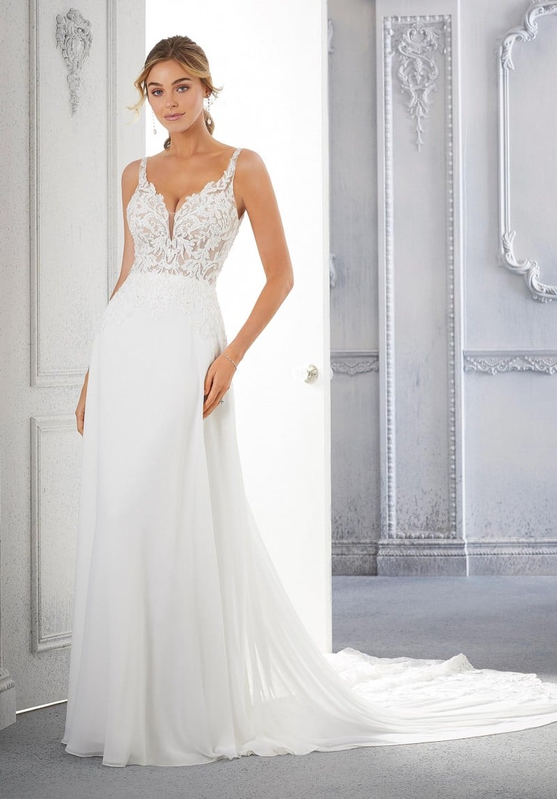 Morilee Bridal Style 2367 Carolina | Affordable Pearl & Crystal Beaded Wedding Dress