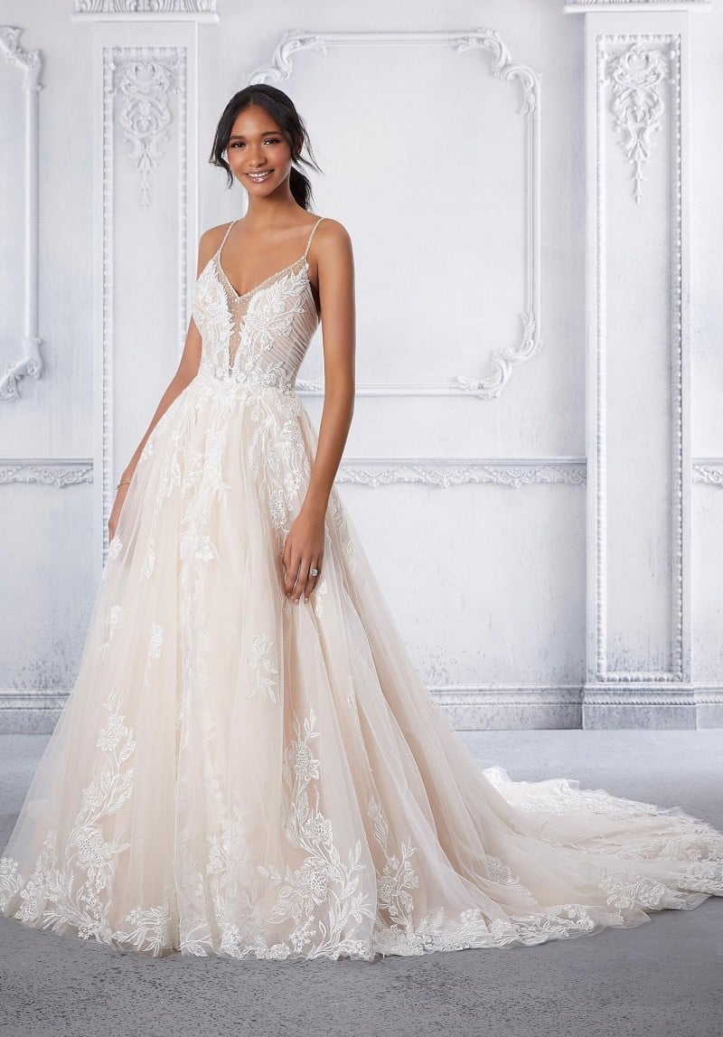 Morilee Bridal Style 2370 Christianna | Affordable Draped V-neck Bodice Wedding Dress