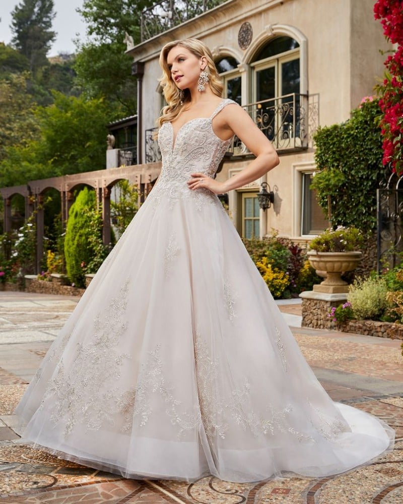 Casablanca Bridal McKenna Style 2398 | Ballgown Wedding Dress with Tulle Train