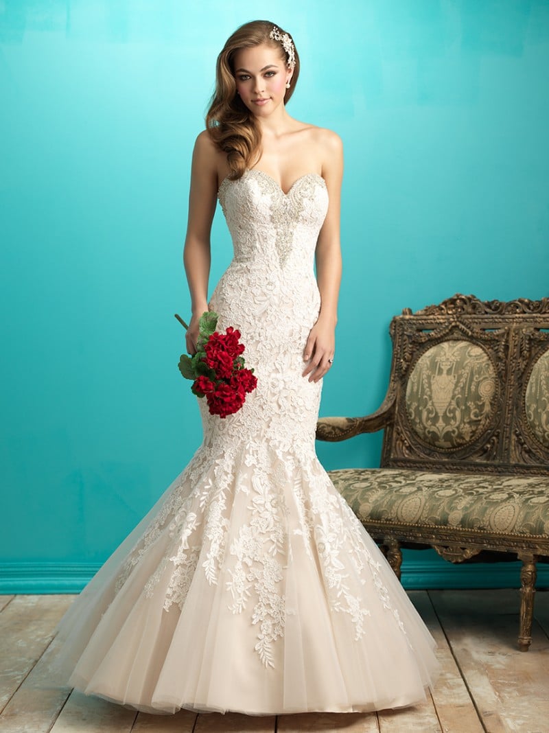 Allure Bridal - Style 9266 Size 8 Free Shipping Why Wait Collection