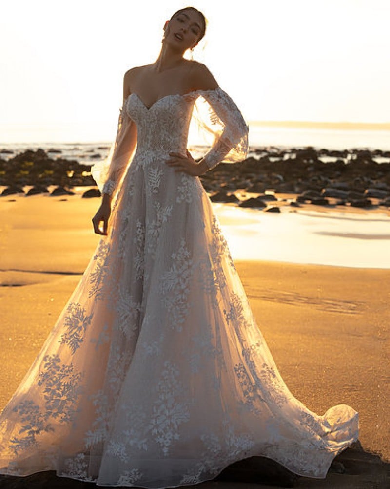 JH Bridal by Jimme Huang | Neomi | Long Sleeve Wedding Dress