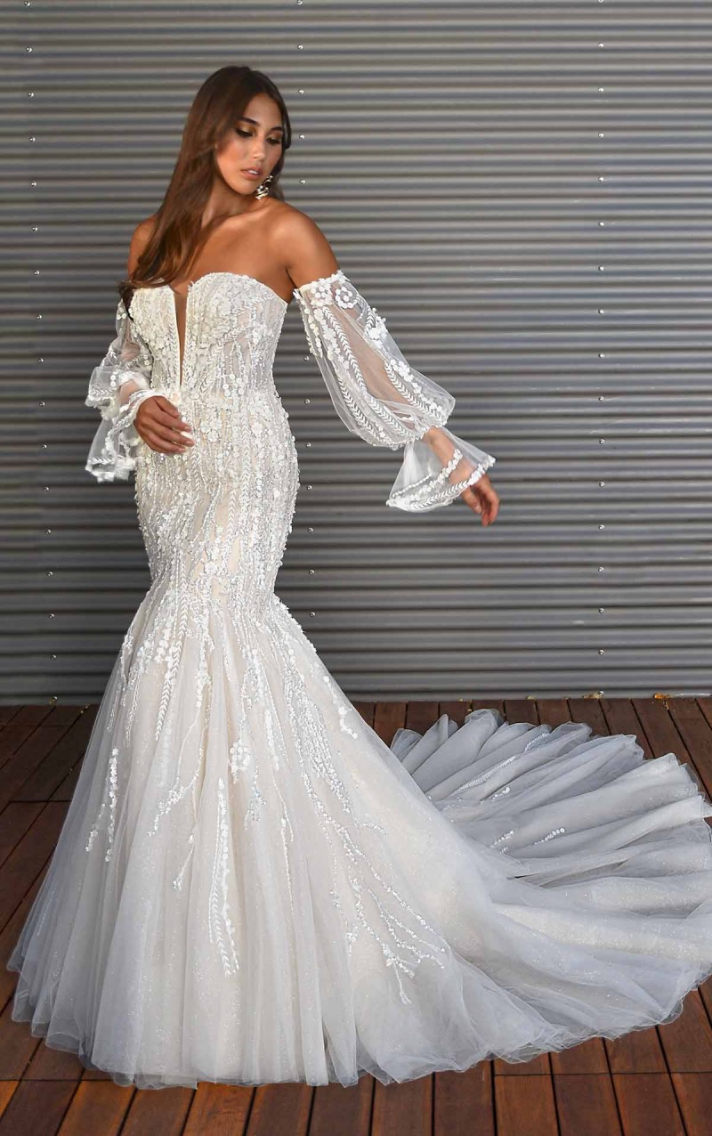 Martina Liana | Style 1421 | Fit & Flare | Off Shoulder | Wedding Dress