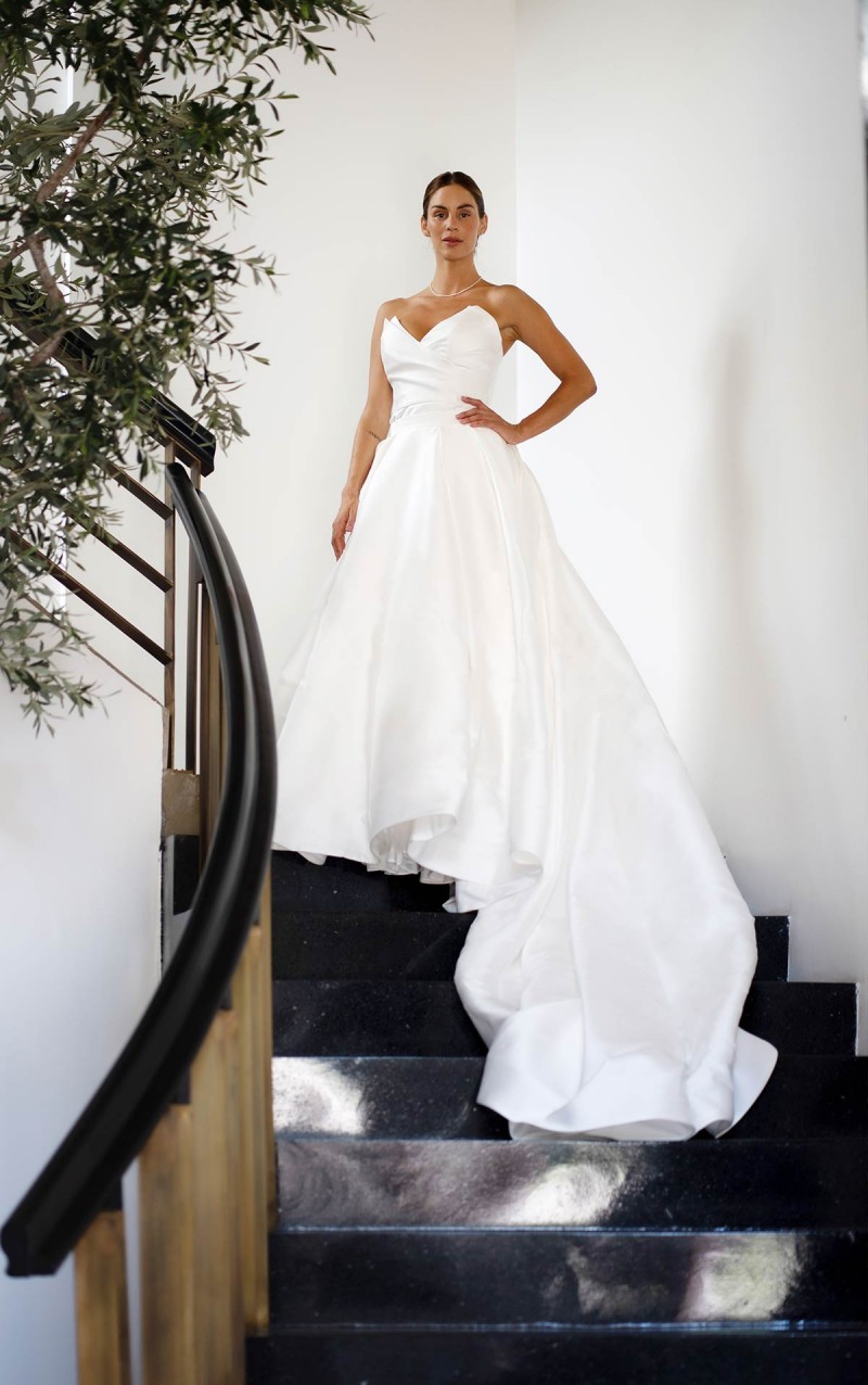 Martina Liana | Style 1557 | Strapless A-line | Detachable Overskirt  Wedding Dress