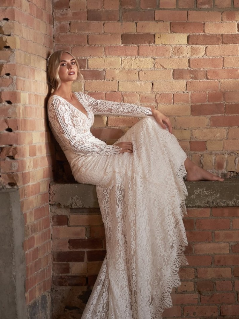 Maggie Sottero | Drita | 21MK868 | Long Sleeve Wedding Dress 