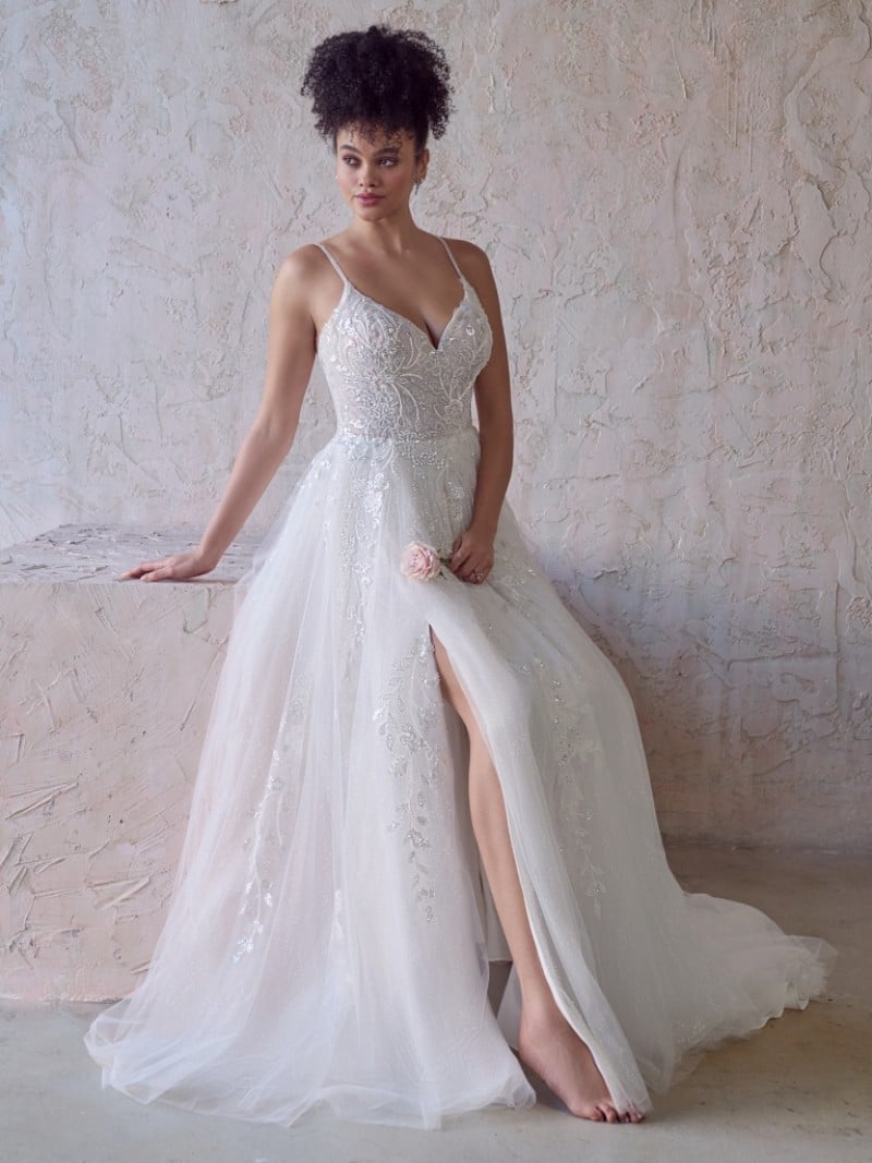 Maggie Sottero | Sandrine 22MS942 | Romantic scoop back wedding gown