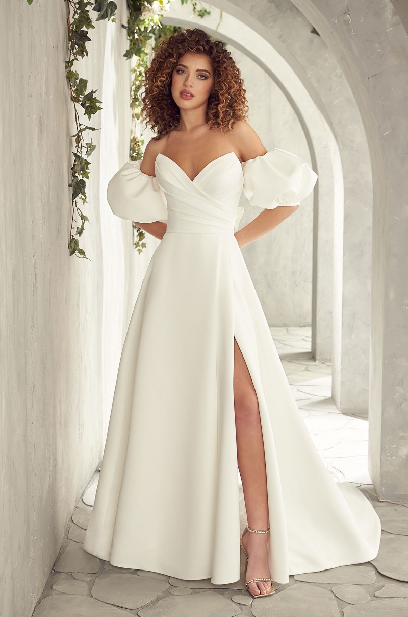Mikaella Bridal 2403 | Satin Faille Wedding Dress