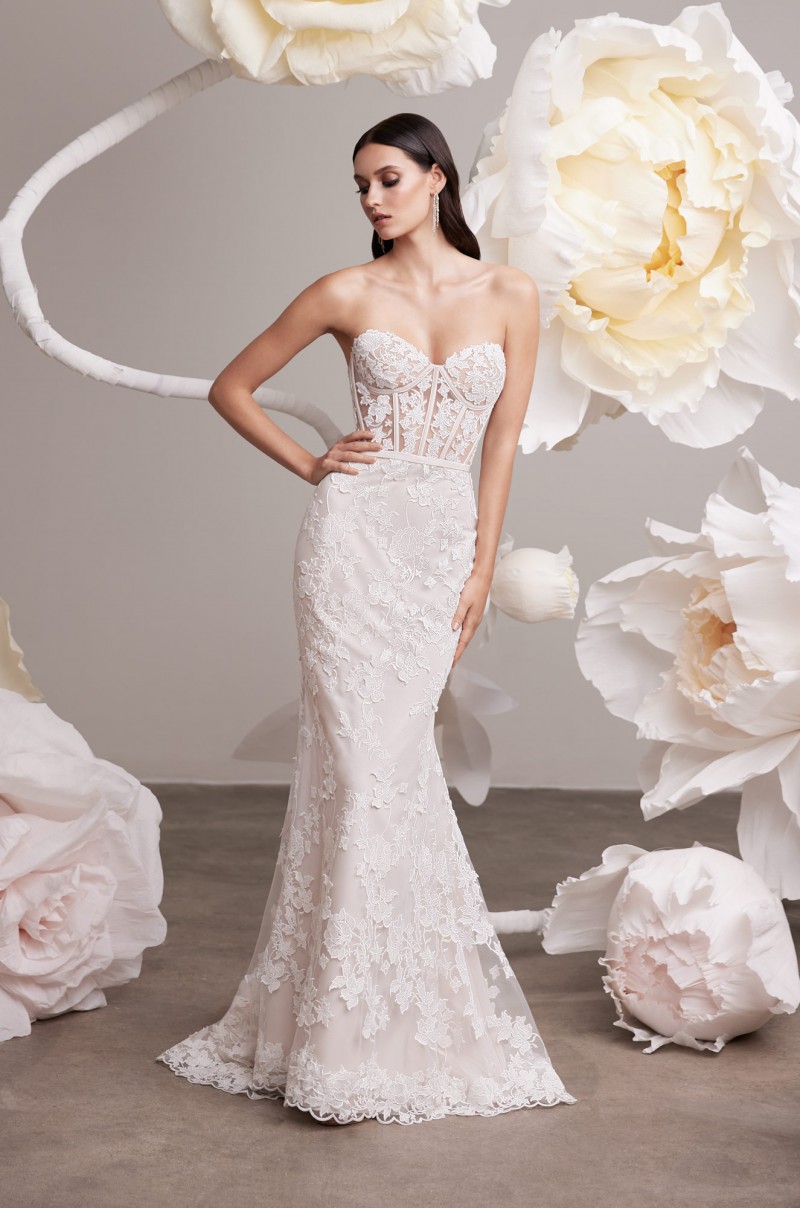 Mikaella Bridal 2452 | Guipure Lace Wedding Gown