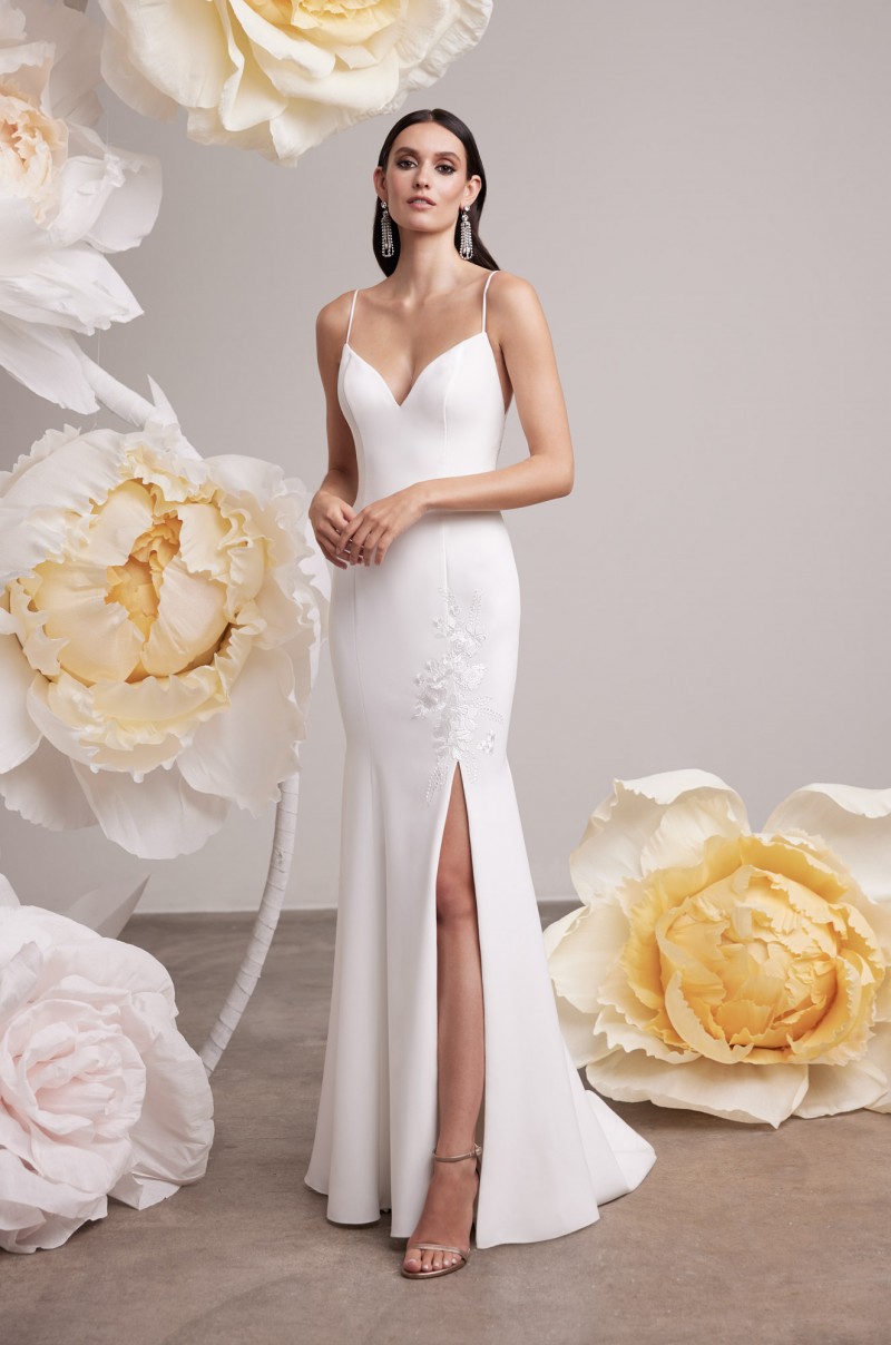 Mikaella Bridal 2454 | Crepe Wedding Gown