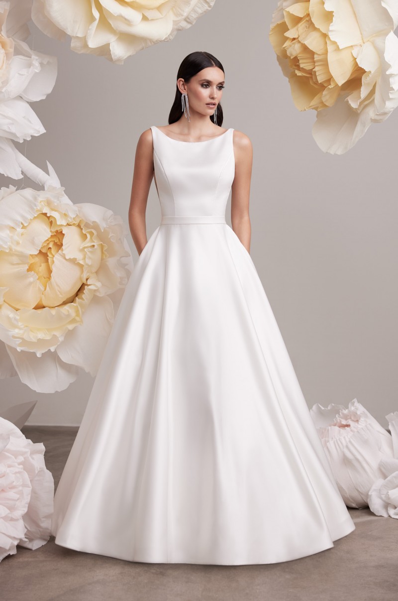 Mikaella Bridal 2456 | Duchesse Satin Wedding Gown