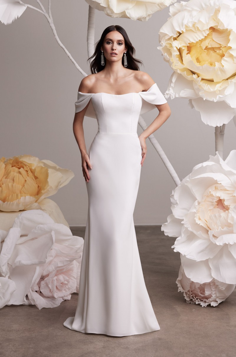 Mikaella Bridal 2457 | Crepe Wedding Gown