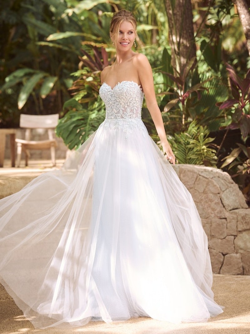 Rebecca Ingram Bridal | Marigold | 24RB182 | Sparkly A-Line Wedding Dress