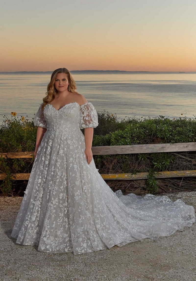 Julietta Plus Size Bridal by Morilee Laura Style 3400 | Pearl and Crystal Beaded Wedding Dress
