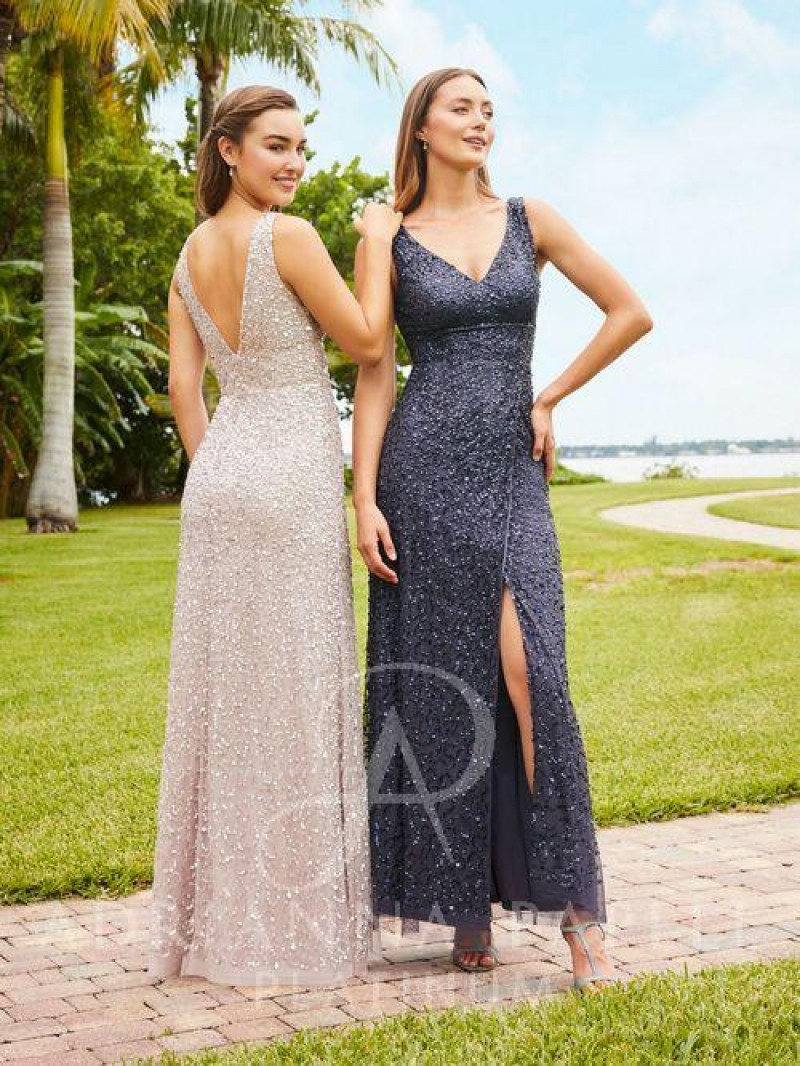 Adrianna Papell 40339 | All Over Sequin | A -line gown