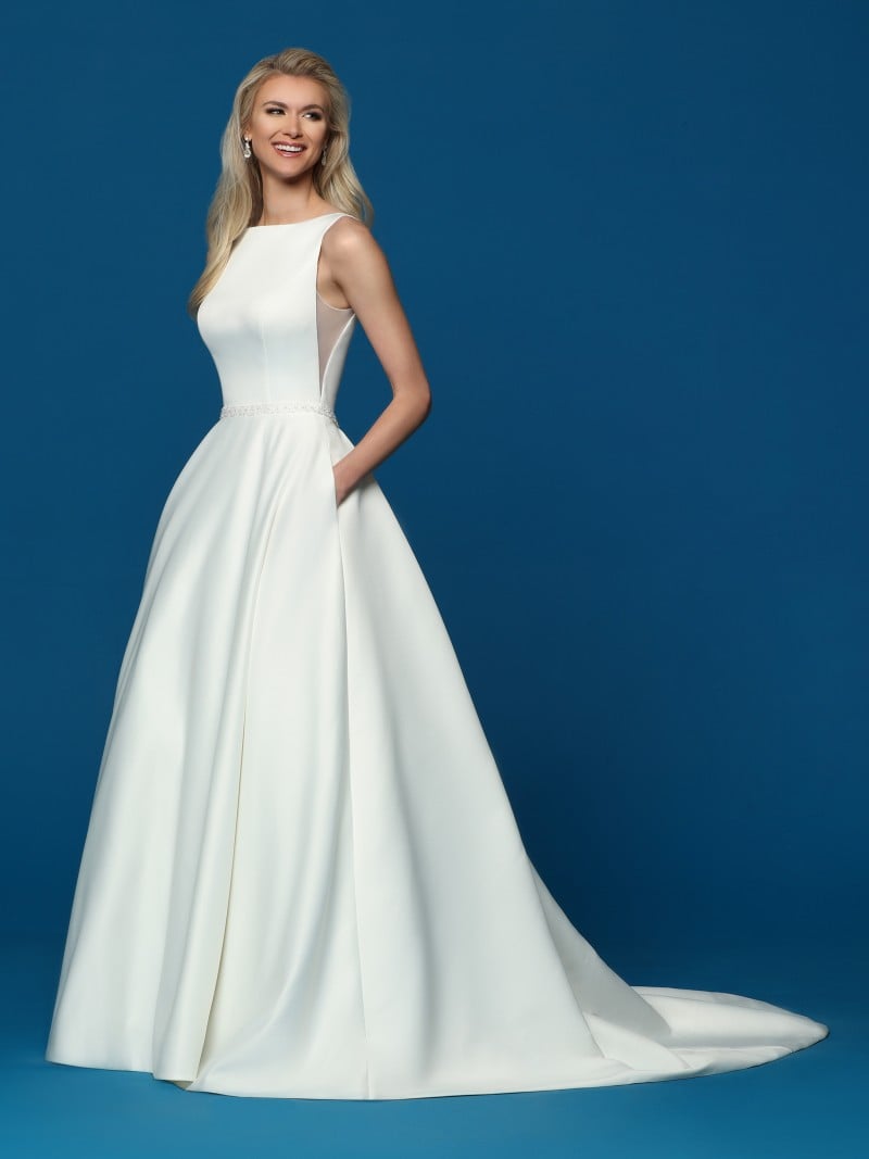 Davinci Bridal 50636 | Satin A-Line Ball Gown