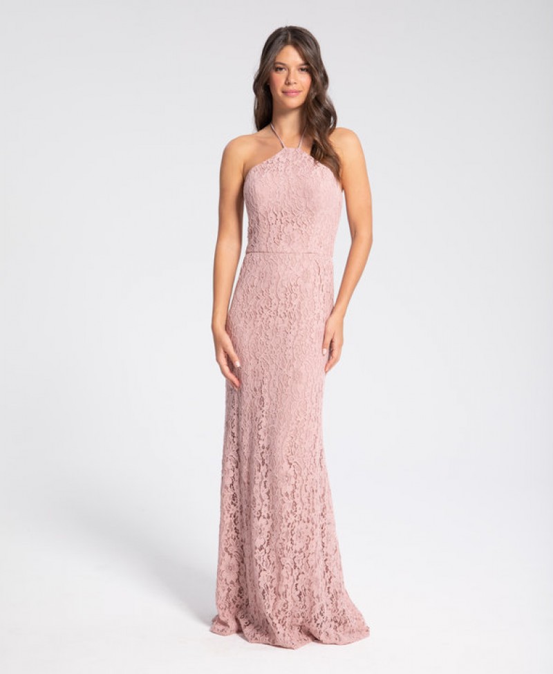 Hayley Paige Bridesmaids 52201 | Liquid Metallic One Shoulder A-line gown