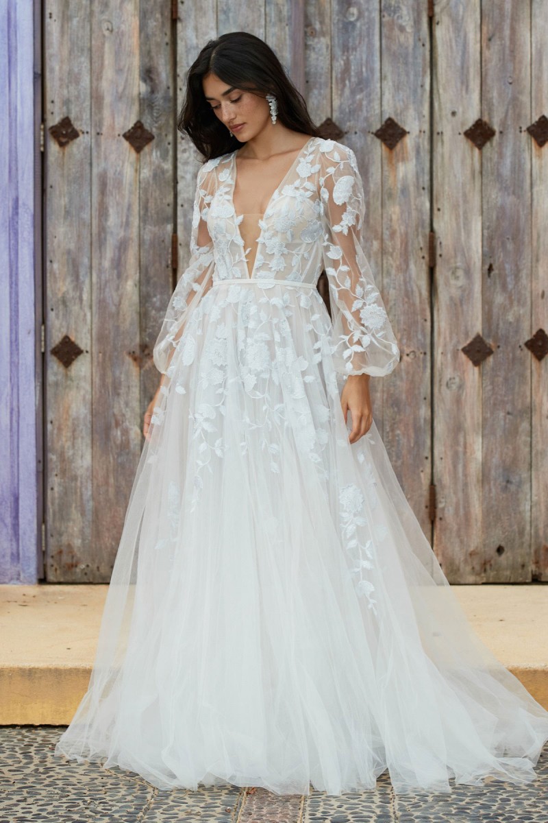 Willowby by Watters Bridal Olena 58714-S Long Sleeve Gown Only