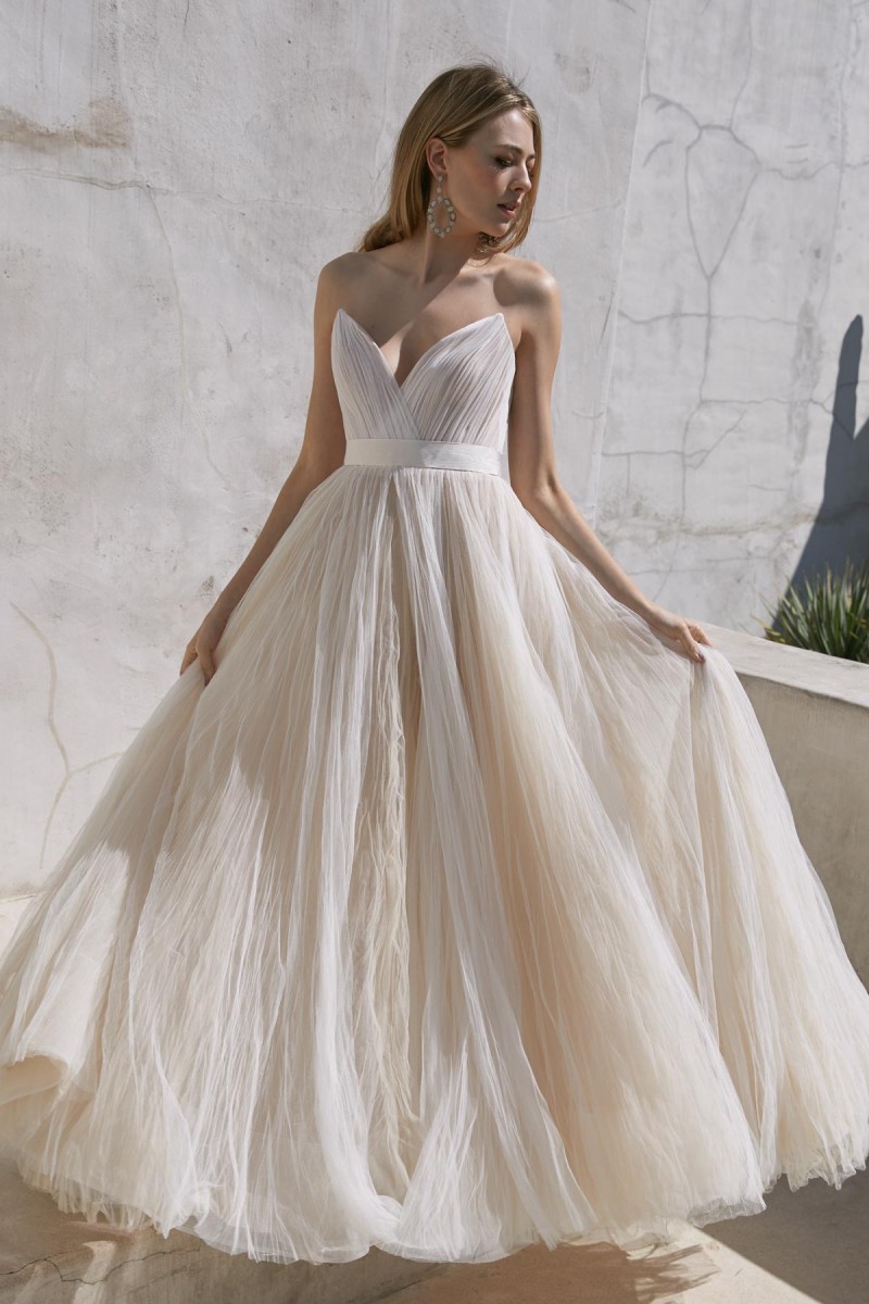 Watters Bridal - Laraline Style 67701 | Soft Netting Wedding Dress 