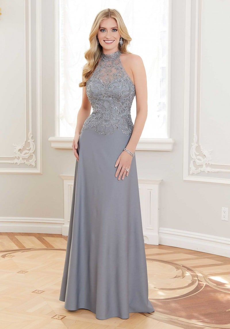 MGNY by Mori Lee | Style 72715 | Halter Neck Embroidered Evening Gown