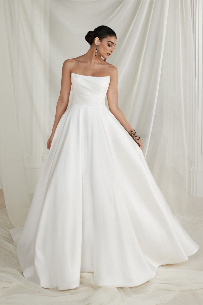 Justin Alexander Estelle 88261 | Mikado A-line Wedding Dress
