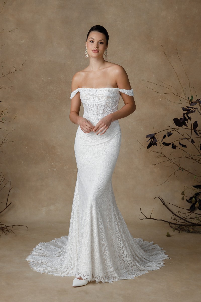 Justin Alexander | Glenette 88330 | Off Shoulder Wedding Dress
