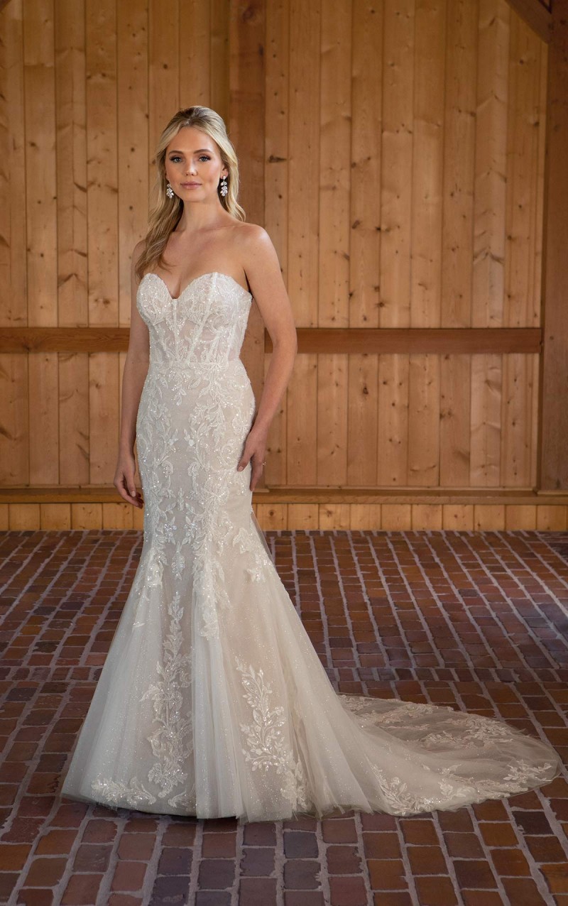 Essense of Australia Style D3647 | With Sparkle Tulle Wedding Dress