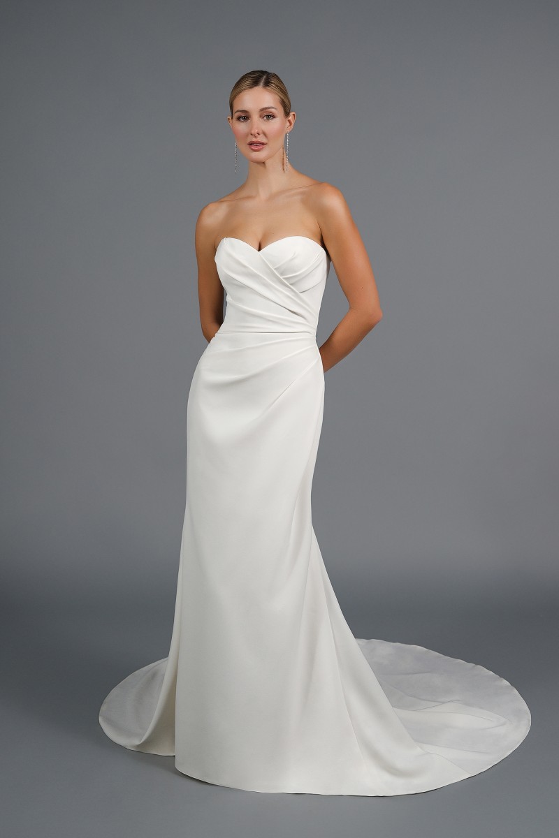 Lorry Bridal Collection 55161 | Strapless Stretch Crepe Fit &Flare