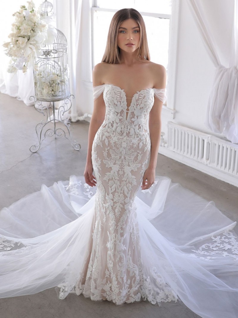 Enzoani Bridal Ollie | Sparkling Glitter Tulle | V-Neck Wedding Dress