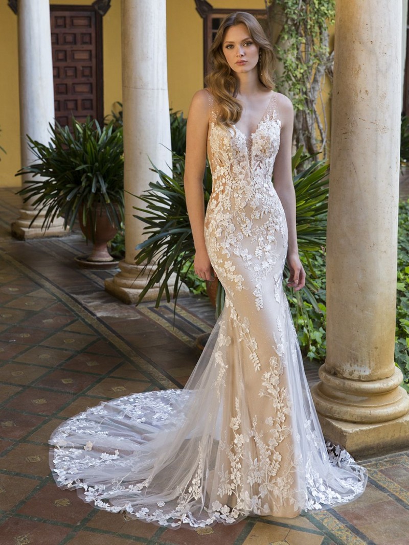 Enzoani Blue Pierce | Plunging Neckline Wedding Gown